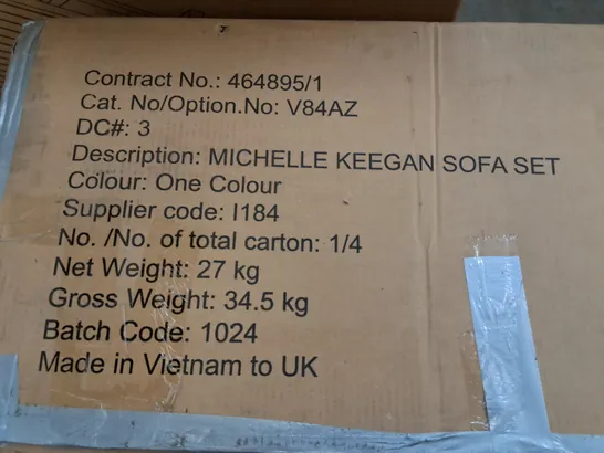 BOXED OUTDOOR SOFA FROM MICHELLE KEEGAN RANGE IN OAK NATURAL - 1 BOX