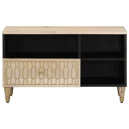 BOXED FAIRMONT PARK TV CABINET 80×33×46CM SOLID WOOD MANGO