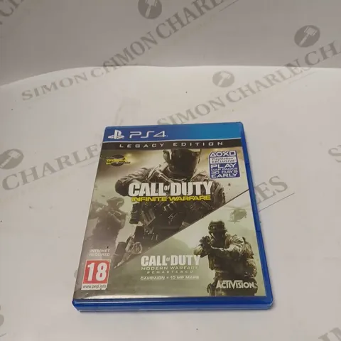 PS4 CALL OF DUTY INFINITE WAR / CALL OF DUTY MODERN WARFARE REMASTERED LEGACY EDITION 