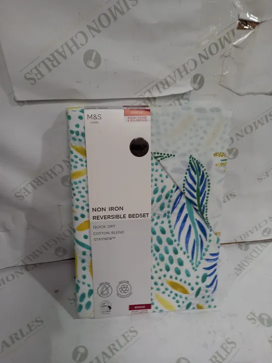 M&S NON IRON REVERSIBLE BEDSHEET - SINGLE 