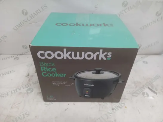 BOXED COOKWORKS BLACK RICE COOKER