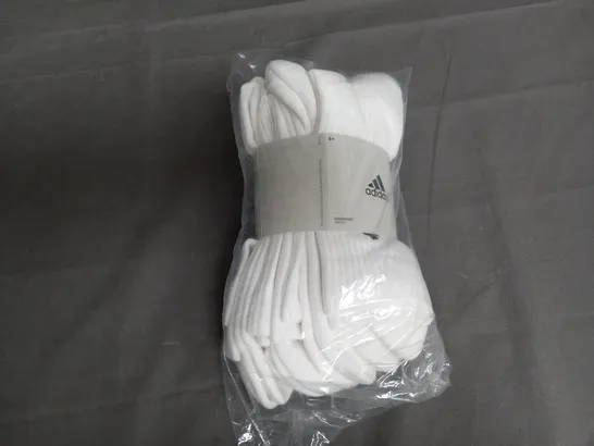 ADIDAS SOCKS IN WHITE (6 PAIRS) - XL