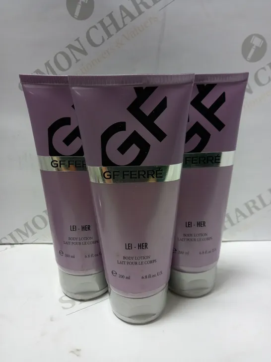 LOT OF 4 X 200ML GIANFRANCO FERRE GF FERRE HER BODY LOTION