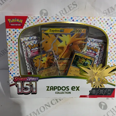 BOXED POKEMON TRADING CARD GAME SCARLET & VIOLET 151 ZAPDOS EX COLLECTION 