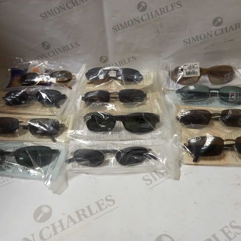 LOT OF APPROX 12 ASSORTED SUNGLASSES TO INCLUDE STING, FILA 
