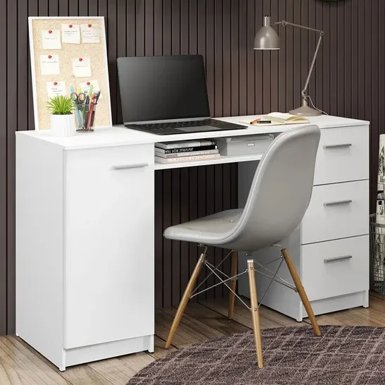 BOXED ATHIYA COMPUTER WRITING DESK WITH 3 DRAWERS