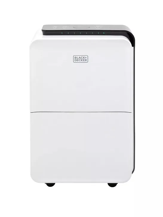 BOXED BLACK & DECKER 30L DEHUMIDIFIER, 24 HOUR TIMER, 4L WATER TANK, WHITE,  BXEH60008GB RRP £250