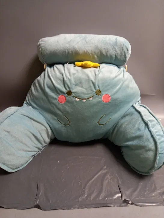 BLUE MONSTER DETACHABLE READING PILLOW WITH SUPPORT NECK/ARM READING CUSHION