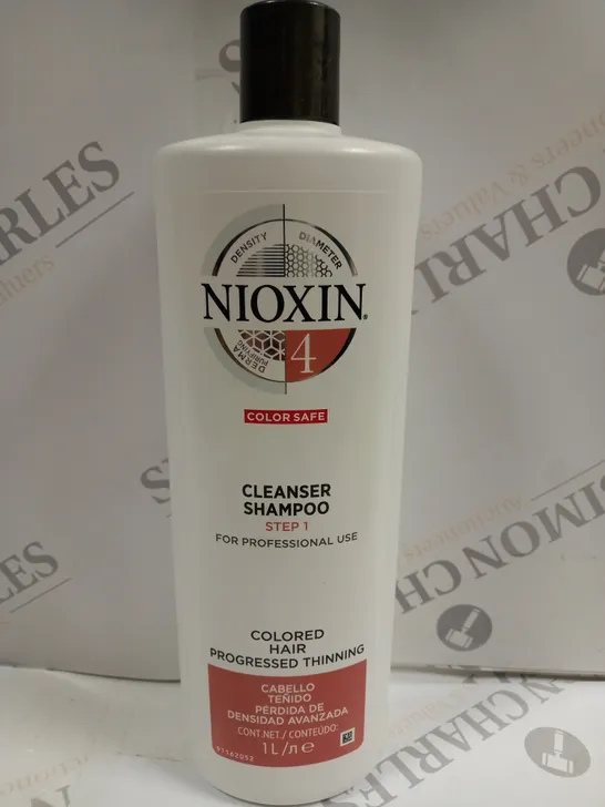 NIOXIN 3D CARE SYSTEM 4 STEP 1 COLOR SAFE CLEANSER SHAMPOO: FOR COLORED HAIR WITH PROGRESSED THINNING 1000ML