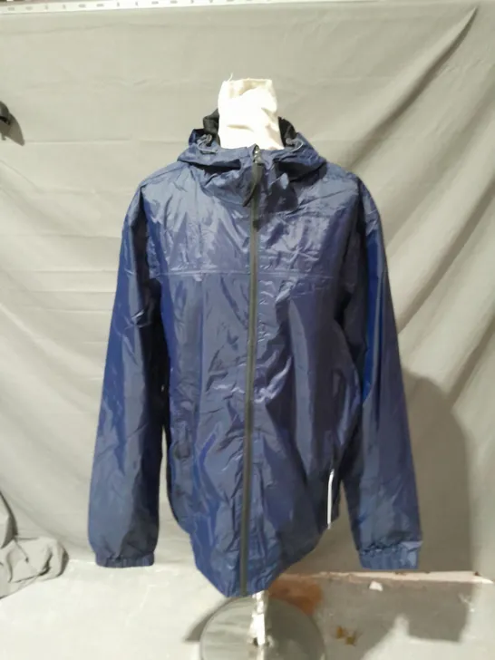 TOG24 PACK AWAY WATERPROOF JACKET BLUE SIZE LARGE