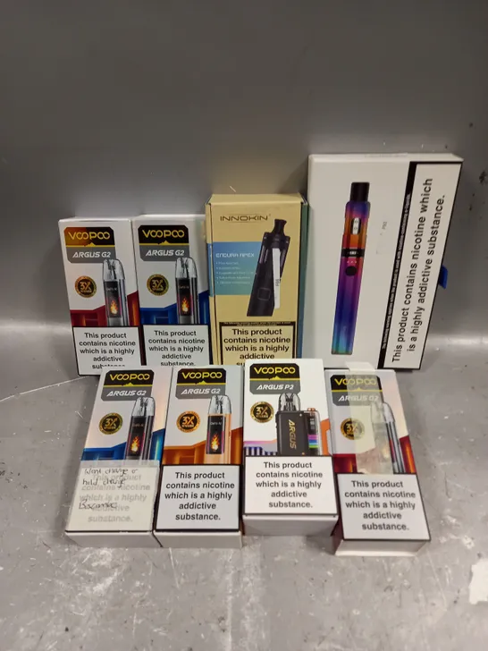 APPROXIMATELY 20 ASSORTED E-CIGARETTE PRODUCTS/ACCESSORIES TO INCLUDE VOOPOO, INNOKIN ETC 