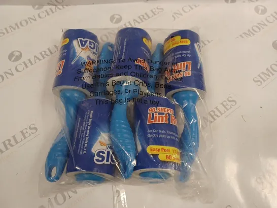 LOT OF 5 90-SHEET LINT ROLLERS