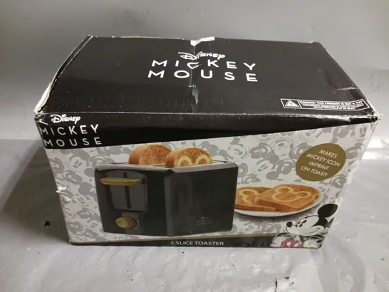 BOXED MICKEY MOUSE 2 SLICE TOASTER