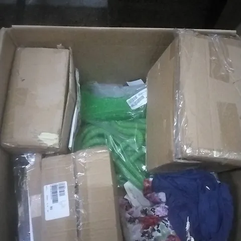 BOX OF LADIES CLOTHES AND BOXED ITEMS 