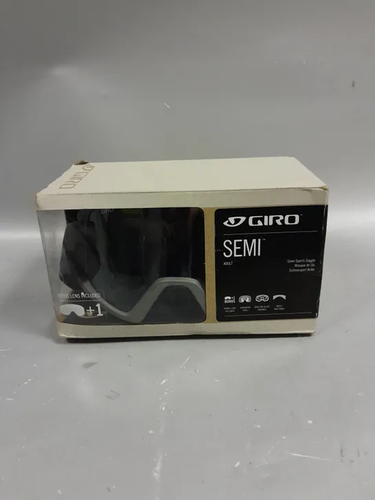 BOXED GIRO SEMI ULTRA BLACK SNOW SPORTS GOGGLES 