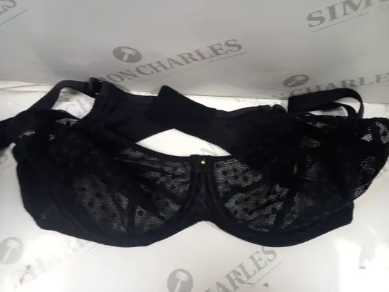 STARLIGHT BLACK SIDE SUPPORT BALCONY BRA FROM FREYA SIZE 36 DD