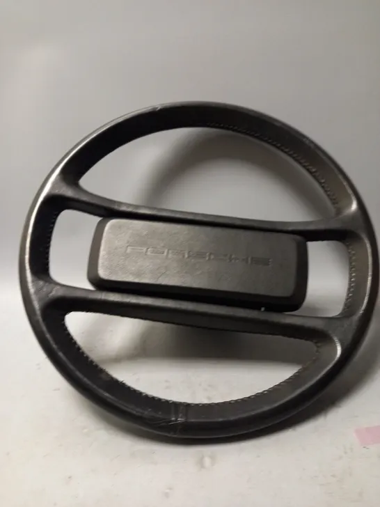 PORSCHE 964 OEM BLACK LEATHER 380MM STEERING WHEEL. 911, TURBO. ETC. 2C. BLACK. STEERING WHEELS & HORN BUTTONS. / COLLECTION ONLY 