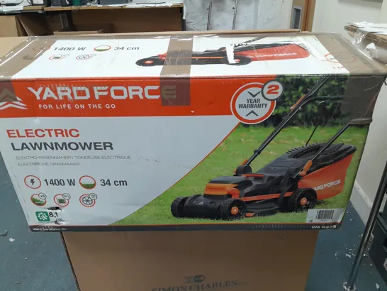 BOXED YARD FORCE ELECTRIC LAWNMOWER 