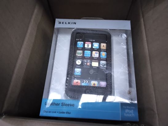 BOX OF BELKIN LEATHER SLEEVE FOR IPOD TOUCH 