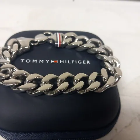 TOMMY HILFIGER STAINLESS STEEL MEN'S CURB BRACELET