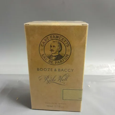 BOXED AND SEALED CAPT FAWCETT'S RICKI HALL BOOZE & BACCY EAU DE PARFUM 50ML