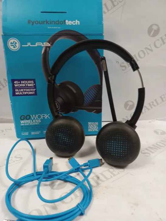 BOXED JLAB GOWORK WIRELESS ON-EAR HEADSET 