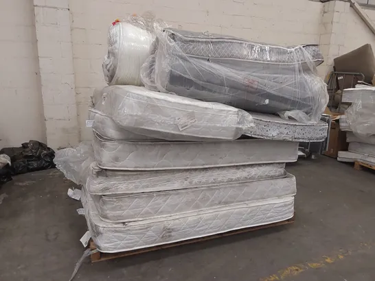 APPROX 9 X ASSORTED MATTRESSES. BRANDS, SIZES AND CONDITIONS VARY