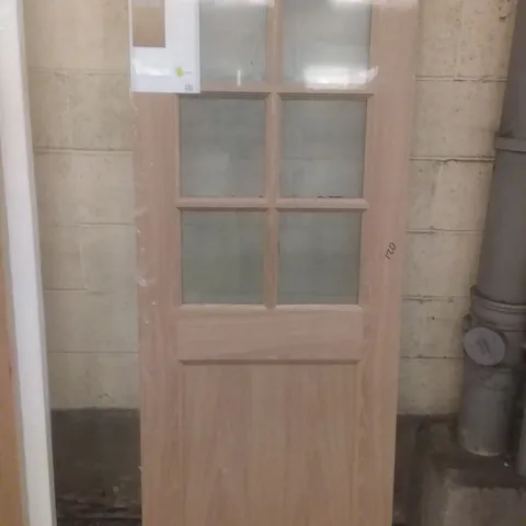 GEOM 6 LITE CLEAR DOUBLE GLAZED EXTERNAL WOODEN DOOR