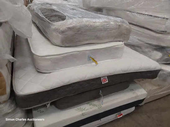 PALLET OF SIX ASSORTED UNBAGGED MATTRESSES, SINGLE, SMALL DOUBLE & KINGSIZE