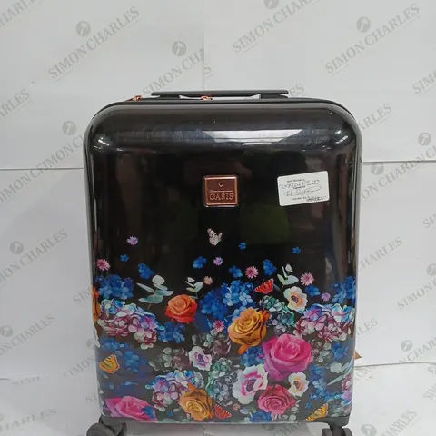 OASIS HARD SHELLEDFLORAL PATTERNED LUGGAGE CASE 