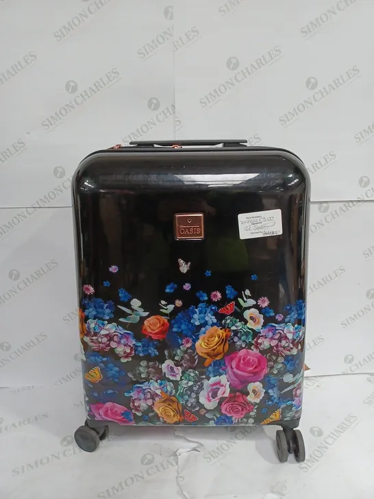 OASIS HARD SHELLEDFLORAL PATTERNED LUGGAGE CASE 