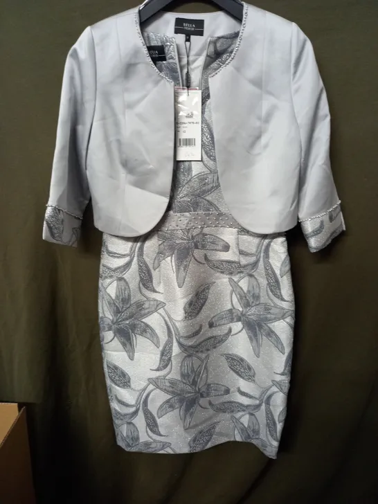 BELLA PREMIUM SILVER DRESS AND JACKET - 12