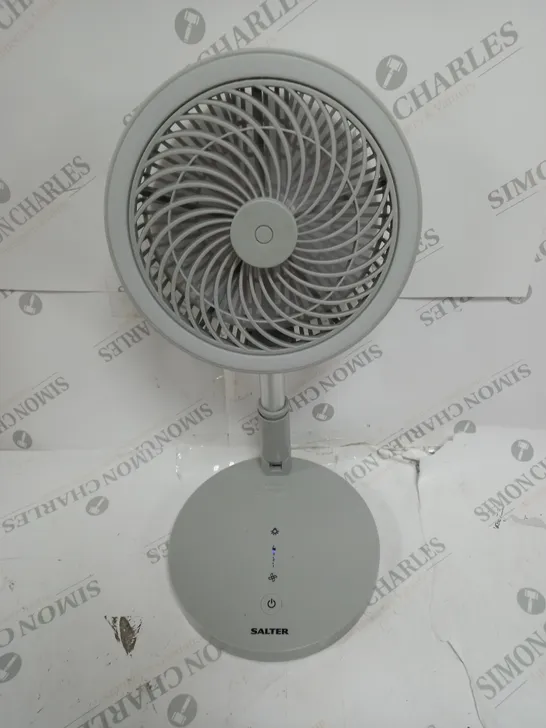 BOXED SALTER PROFESSIONAL CORDLESS LED FOLDABLE FAN, GREY