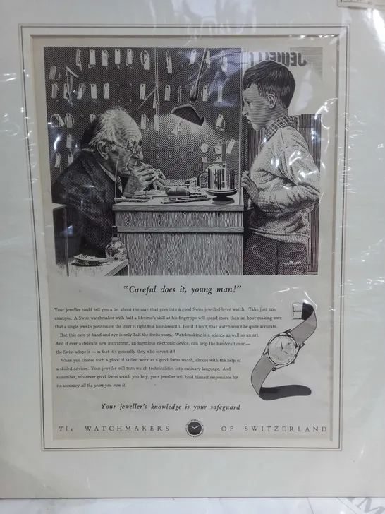 1952 THE WATCHMAKERS OF SWITZERLAND VINTAGE ADVERTISEMENT PRINT