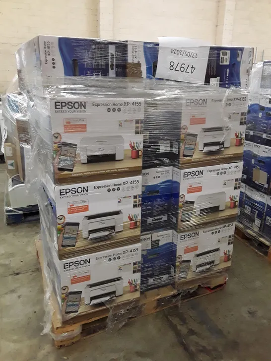 PALLET OF APPROXIMATELY 36 BOXED EPSON EXPRESSION HOME XP-4155 PRINTERS