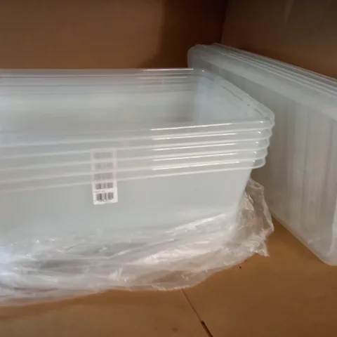 LO TOF 5 CLEAR MAXI TUBS WITH LIDS - APPROX. 25X50X35CM EACH