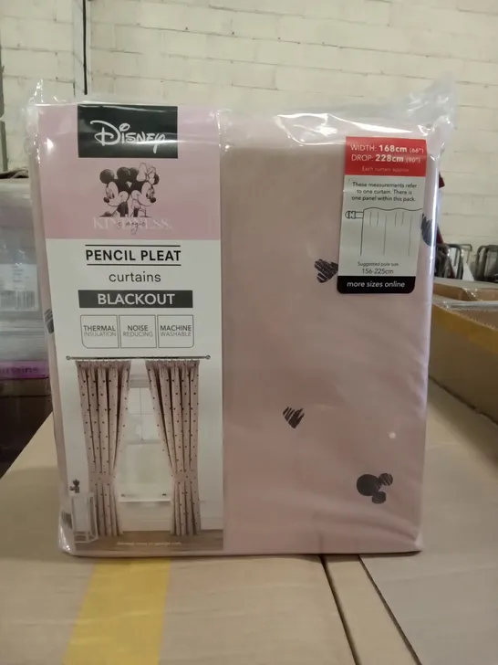 BOX OF 6 PAIRS BRAND NEW DISNEY KINDNESS IS MAGIC PENCIL PLEAT CURTAINS BLACKOUT 168×228CM