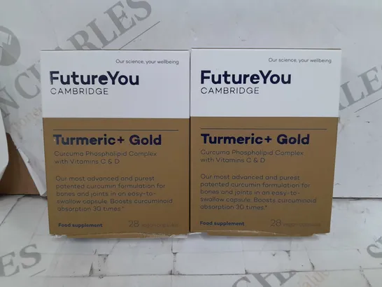 SET OF 2 FUTUREYOU TURMERIC + GOLD FOOD SUPPLEMENT 