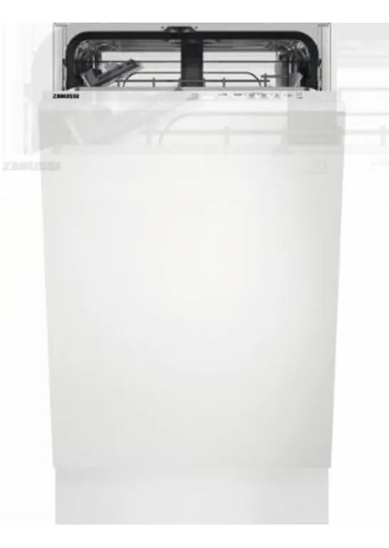 ZANUSSI FULLY INTEGRATED SLIMLINE DISHWASHER - WHITE CONTROL PANEL WITH SLIDING DOOR FIXING KIT - F RATED  Model ZSLN1211 RRP £425