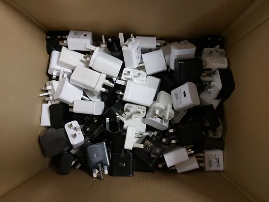 BOX OF APPROX 80 ASSORTED USB ANDROID PLUGS