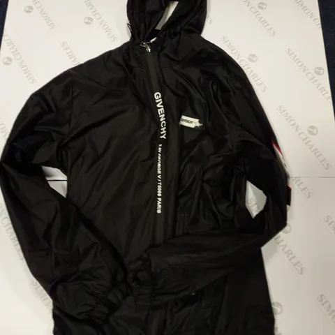 GIVENCHY PARIS LONG SLEEVED RAINCOAT IN BLACK - XXL