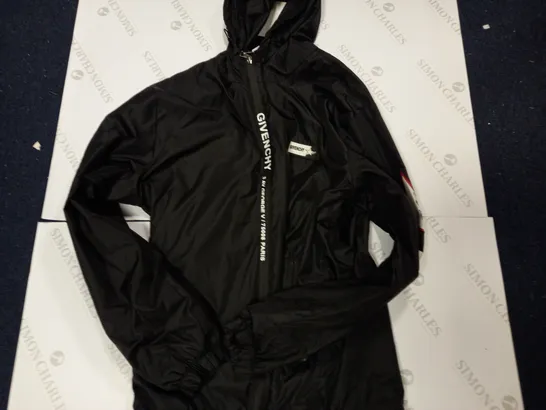 GIVENCHY PARIS LONG SLEEVED RAINCOAT IN BLACK - XXL