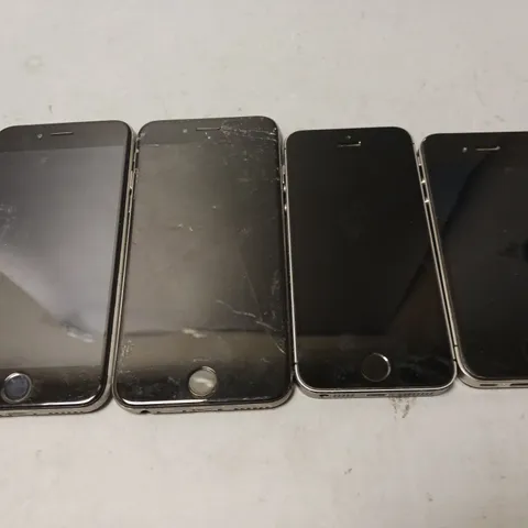 LOT OF 4 ASSORTED APPLE IPHONE MOBILE PHONES