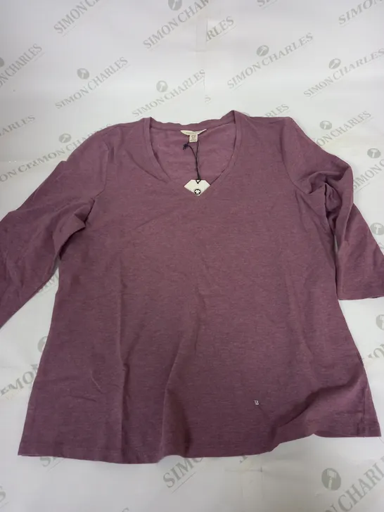 SEASALT CORNWALL PURPLE T-SHIRT - SIZE 12