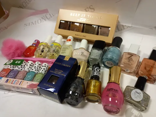 PREMIUM BRANDED NAIL POLISH ASSORTMENT APPROX. 20 ITEMS 