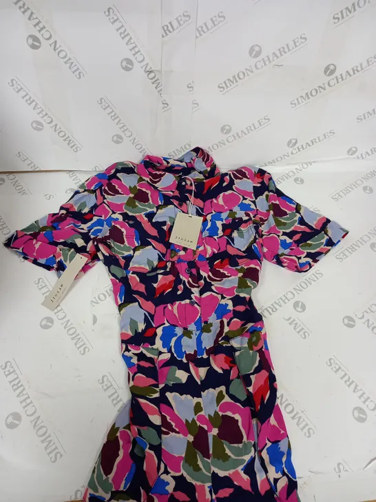 JIGSAW GRAPHIC PANSY PLAYSUIT SIZE 10