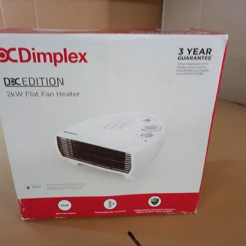 BOXED DIMPLEX 2KW FLAT FAN HEATER 