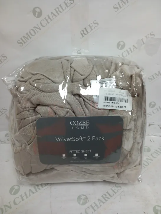 BOXED OUTLET COZEE HOME VELVETSOFT FITTED SHEETS