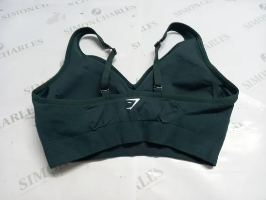 GYMSHARK GREEN SPORTS BRA - L