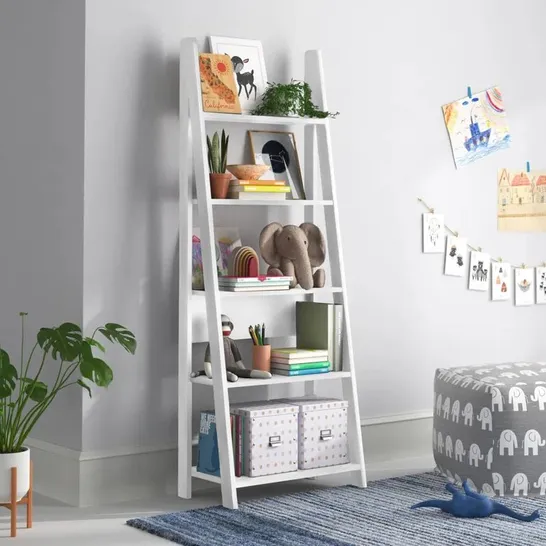 BOXED ARELIOUS LADDER BOOKCASE WHITE